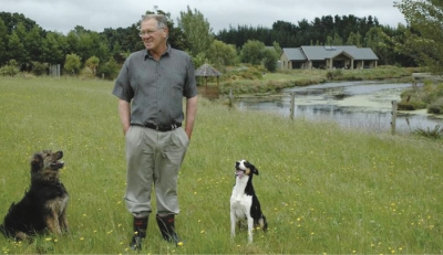 Ossie Latham: Along with his faithful hounds, Ossie and Mary Latham have turned their section of the Manawatu into a haven for water birds, along with running the farm.